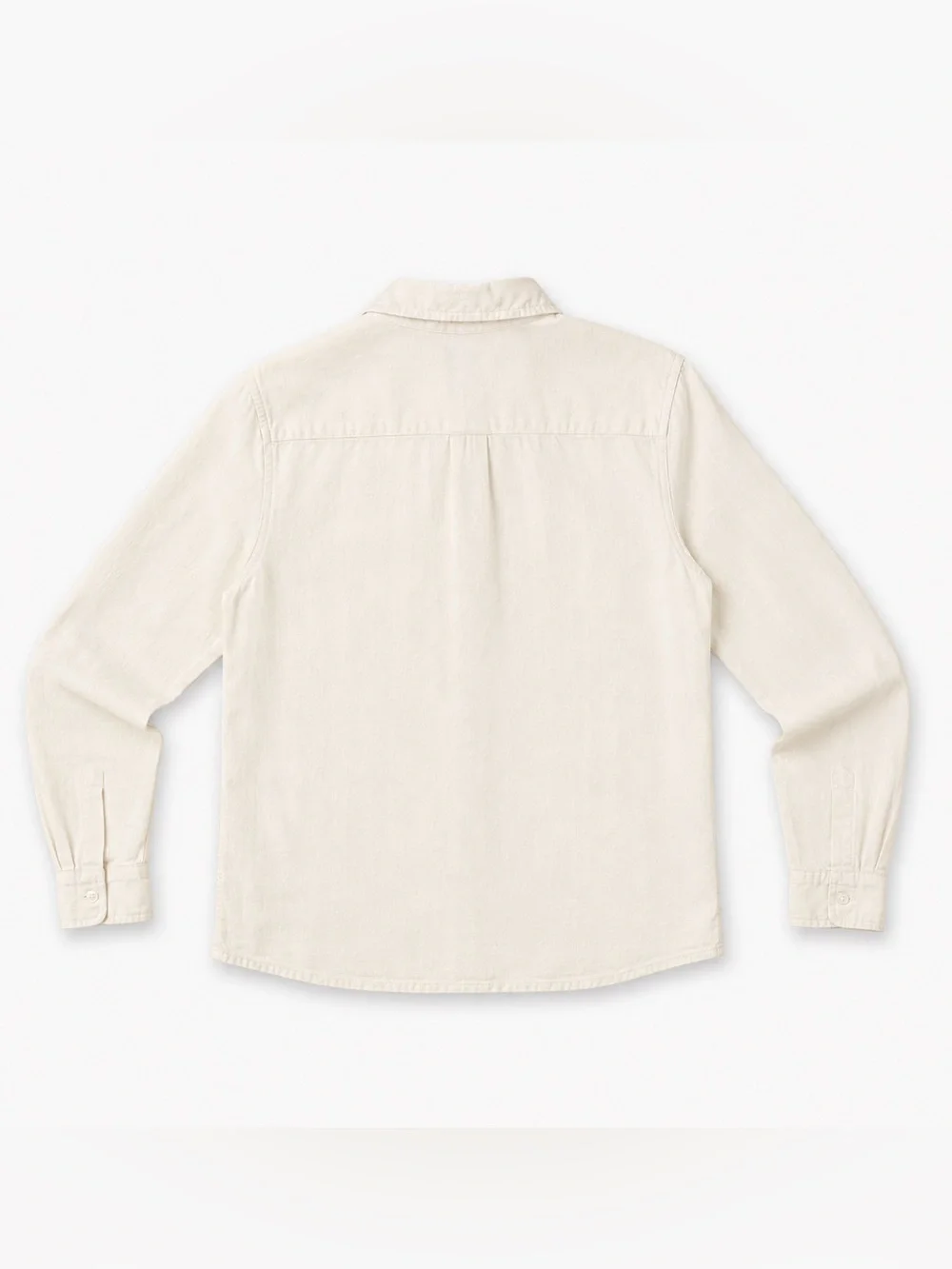 SAUTHS 100% Linen Button Down Shirt Women’s M Ivory Cream Relaxed Coastal
